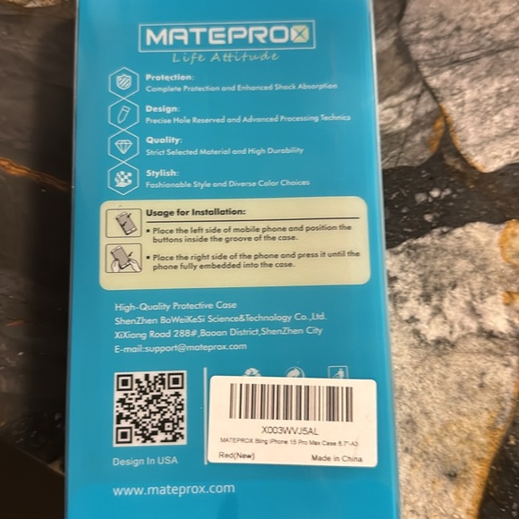 iPhone 15 Pro Max Case - Ruby Red Sparkle - Picture 6 of 6